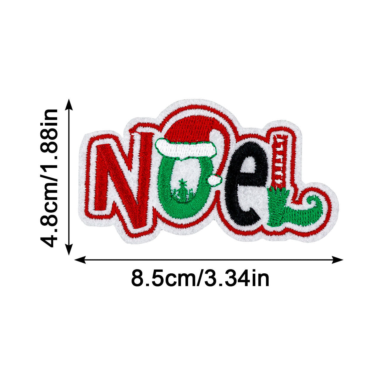 Wholesale Christmas embroidery patch Christmas cloth patch HOHOHO MERRYCHRISAMAS clothing accessories hot stamping label